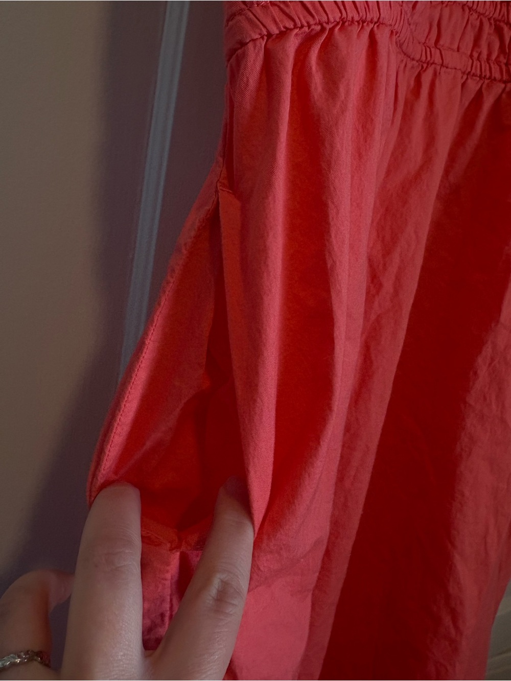 Old Navy Coral Cotton Midi Dress - Picture 3 of 4